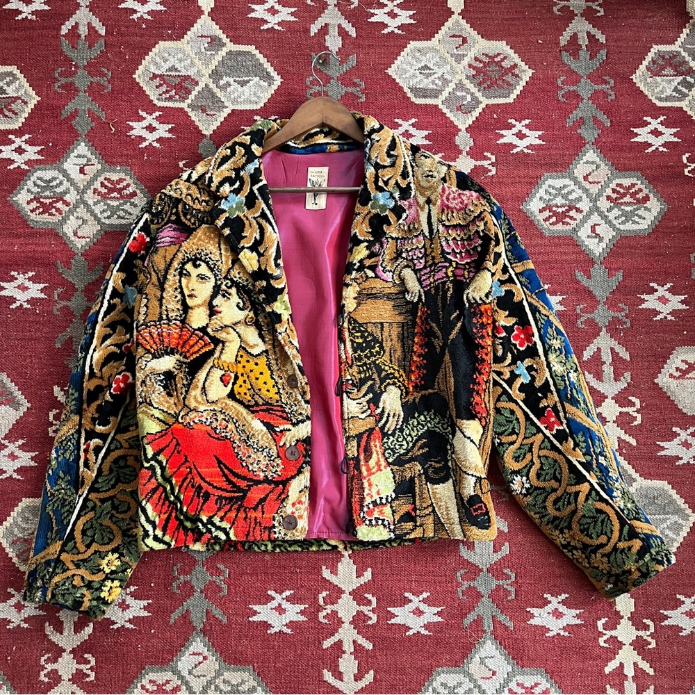 Handmade Tapestry Bomber Jacket - M